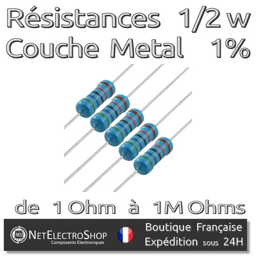Lot resistances 2w 0 5w - lot, 1/2w