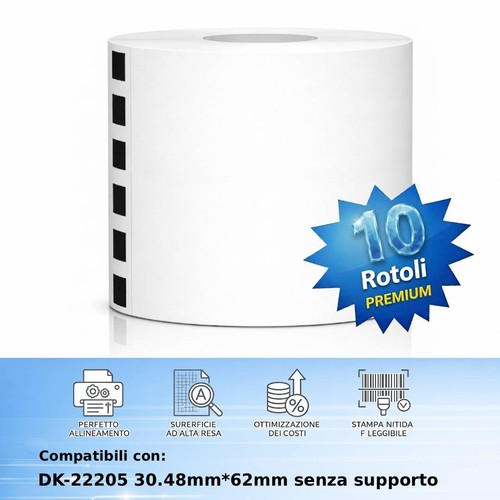 Rotoli dk22205 compatibile - rotoli,